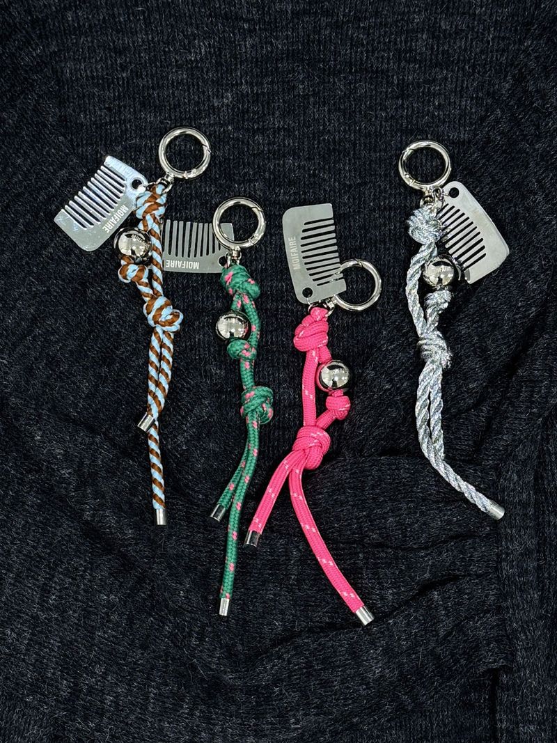 ROPE COMB KEYRING / GREEN