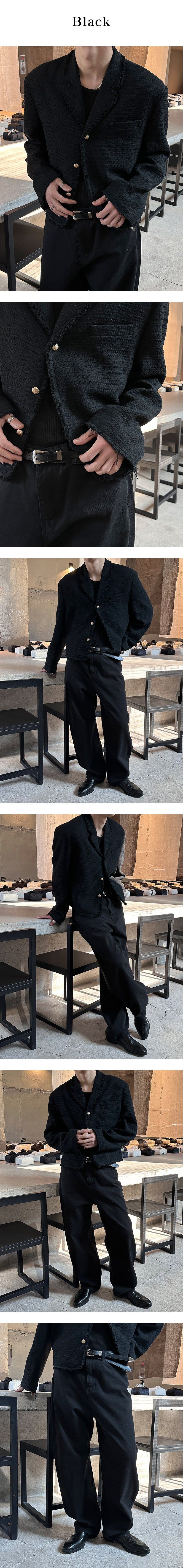 [S/F] Tail cutting tweed jacket(2color)