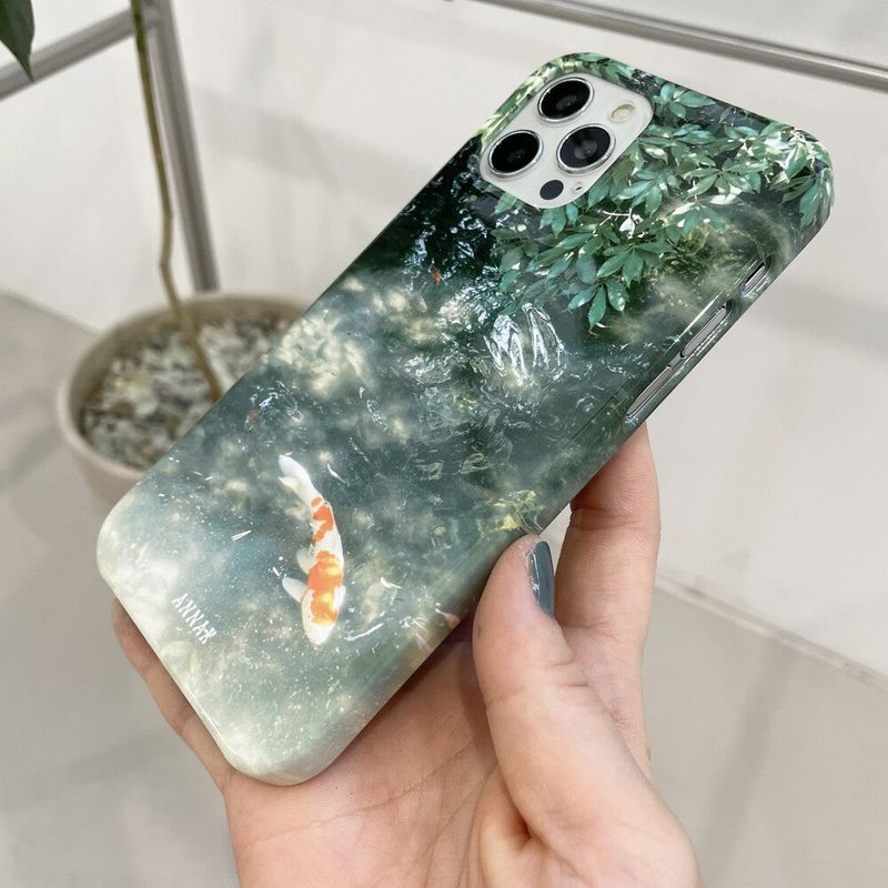 [green breeze koi goldfish hard case]