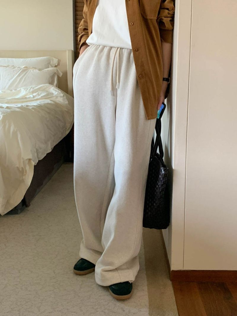 [Wool fleece] Eggdon string two-way pants