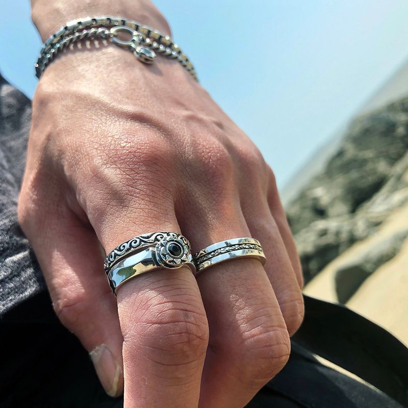 Steady-F1 silver ring