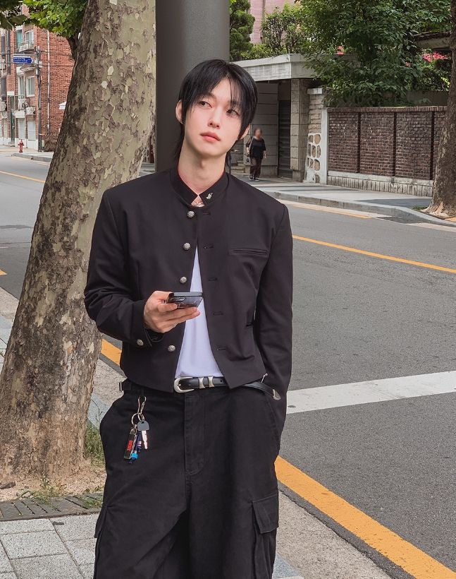 26FW★ [PLAN MADE] Kuroji Metal Gakuran Crop Jacket