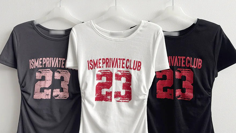 Rika number lettering short sleeve tee