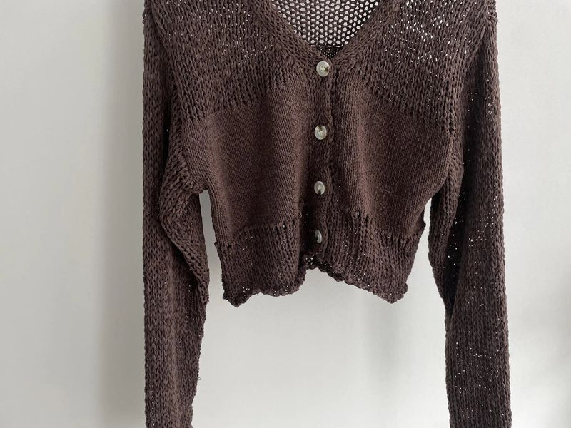 leat knit cardigan