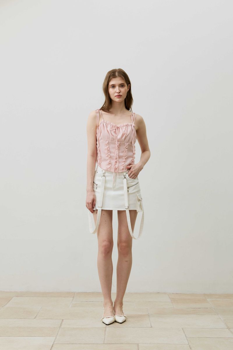 BELLA MINI SKIRT PANTS / WHITE