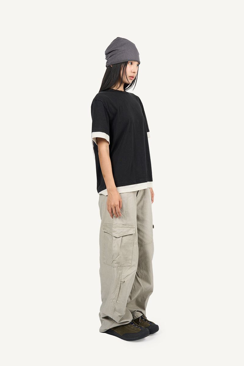 Iron rule layered vintage T-shirt
