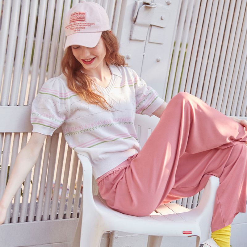 V-Collar Summer Knit (IVORY)