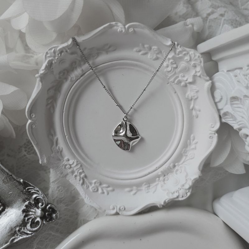 Modern Fragment Necklace - Silver