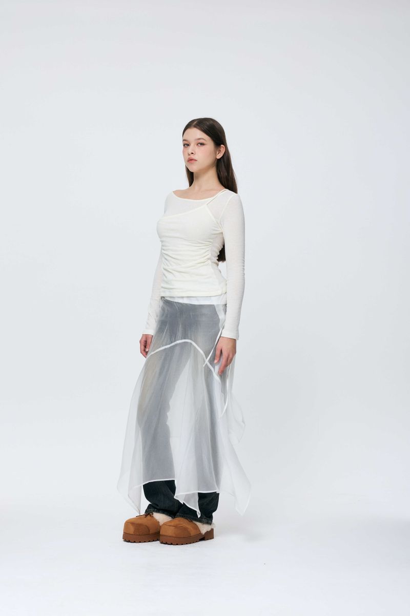 MUREN SHIRRING TOP / IVORY