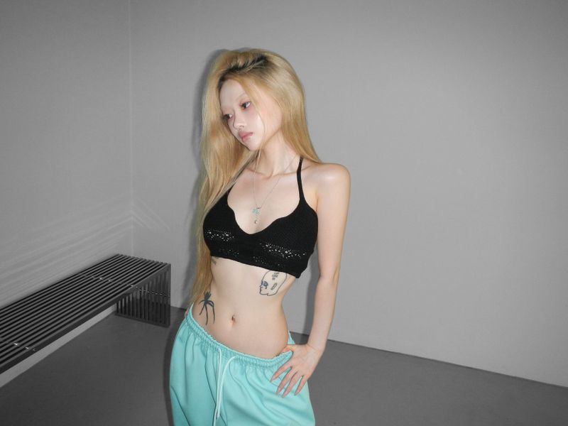 hazel knit crop  bratop(3 color) 
