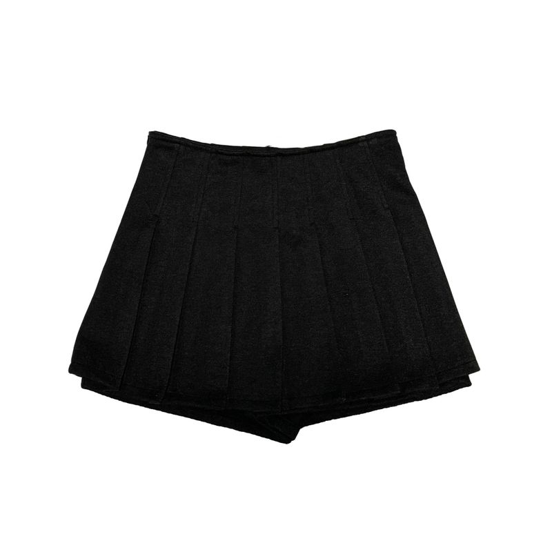 Wool pleated pants skirt