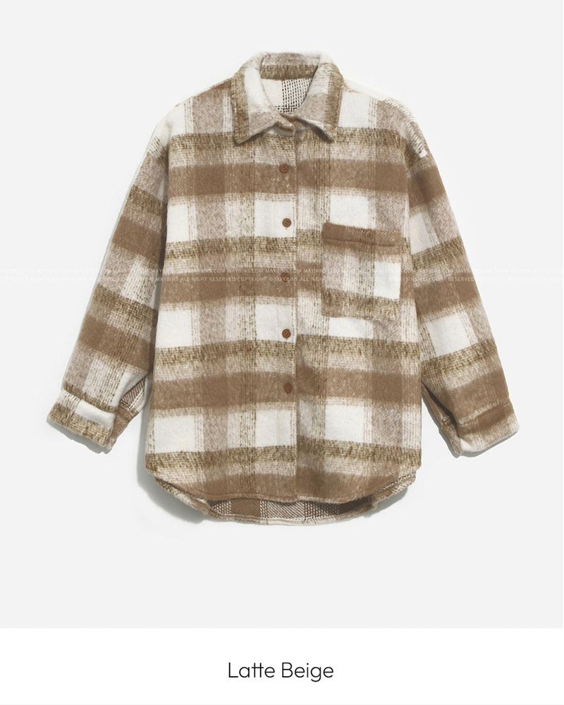 Checked shirt jacket