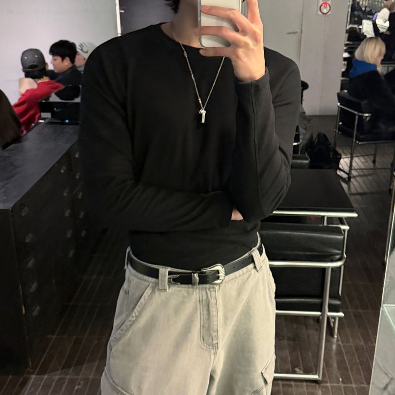 lemenne(ルメンヌ)の「LMN Thames Cutting Muscle Fit Fleece Long-Sleeved T-Shirt (4 colors)(Tops)」