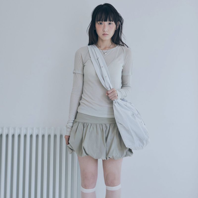rivet cross bag (light grey)