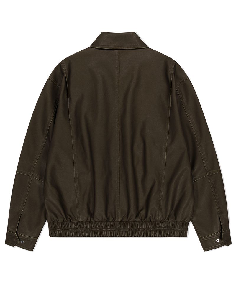 WASHED FAUX LEATHER BLOUSON