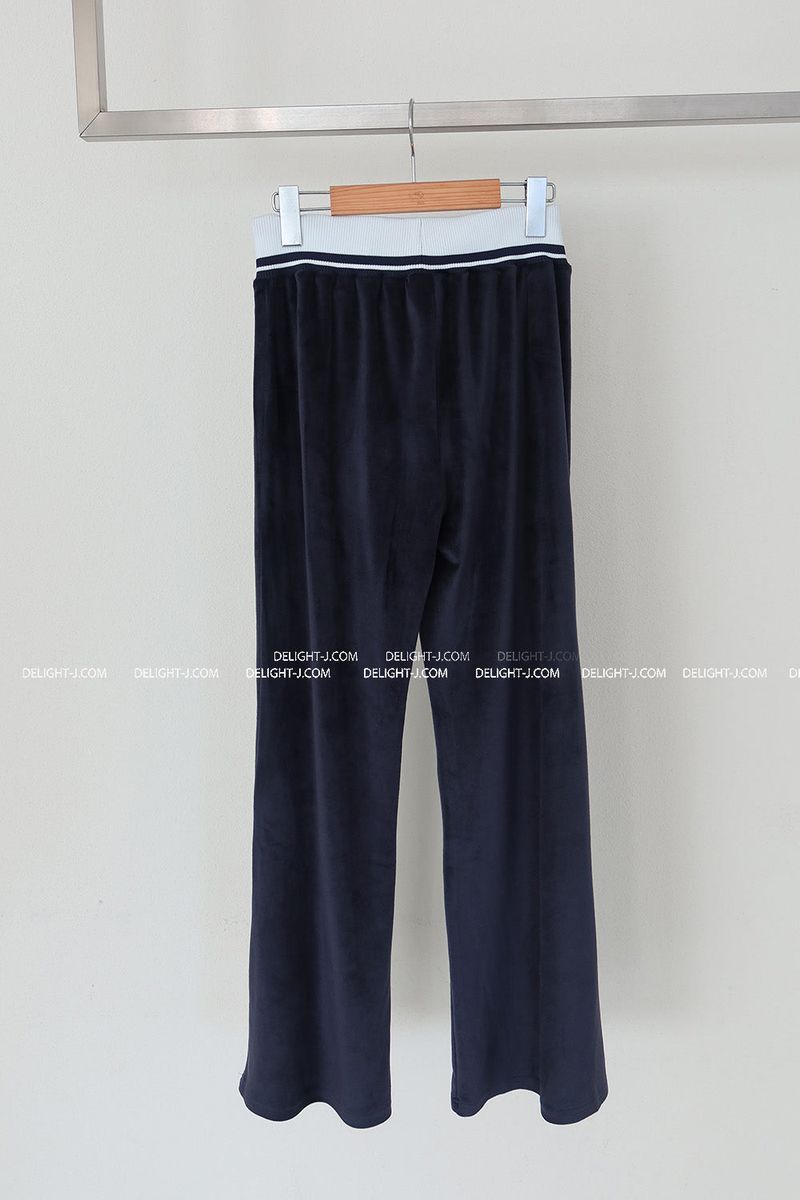 Velvet Coloring Sweats Wide Pants