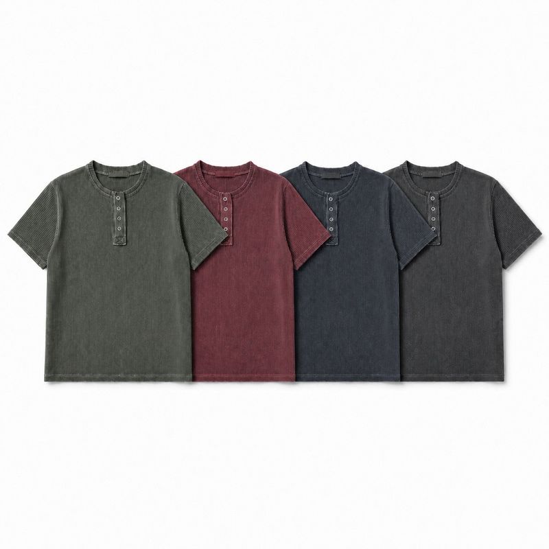 Drow Pigment Henley Top