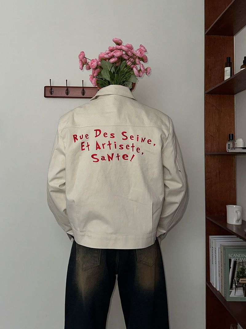 ASCLO Back Embroidery Truecker Jacket (2color)