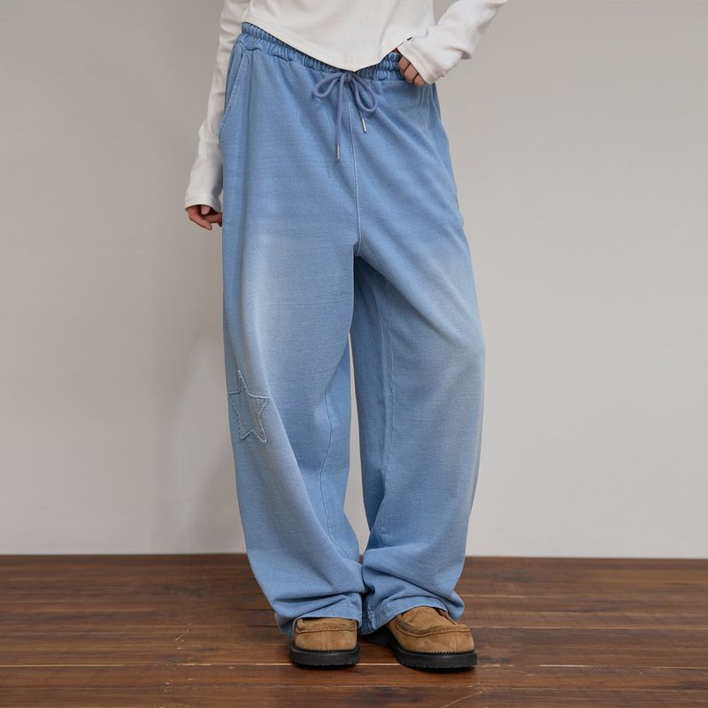 YK アップリケデニムスウェットパンツ