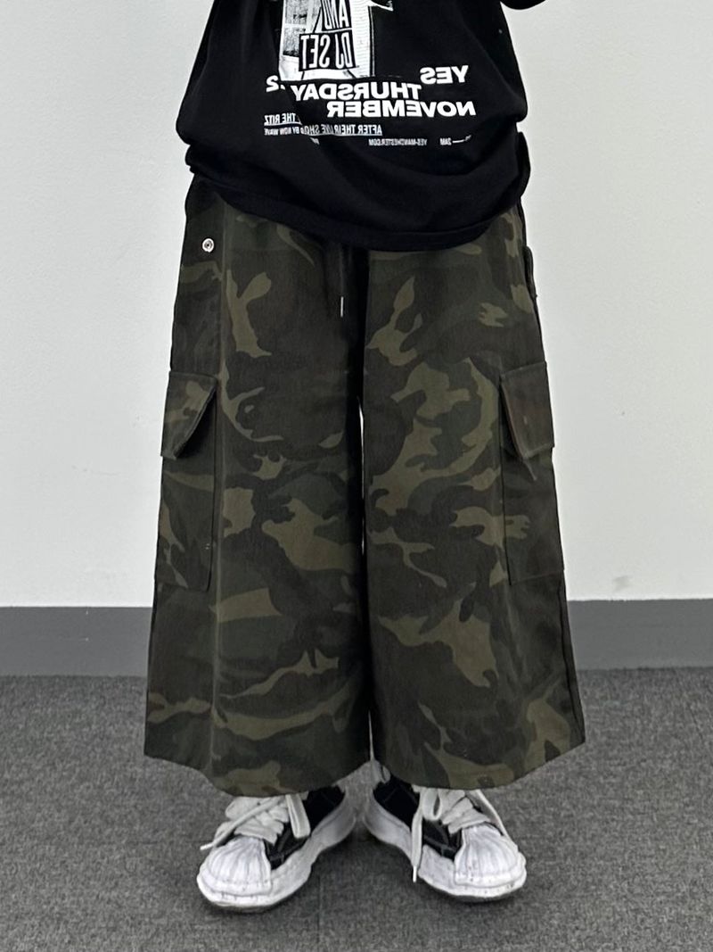 camo cotton skirt pants