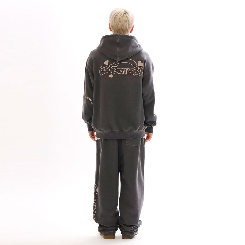 ハートフェルト P/G スウェットパンツ_ブラウン