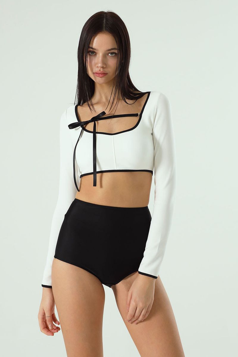 Line Classic Bikini Bra Top WH (Side ribbon)
