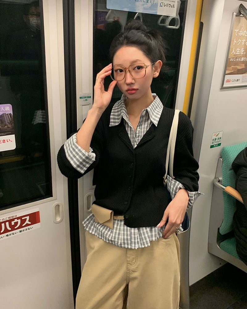 BEIDELLI（ベイデリー）の「[ORIGINAL] Lumi Layered Frill Check Shirt（Tops）」