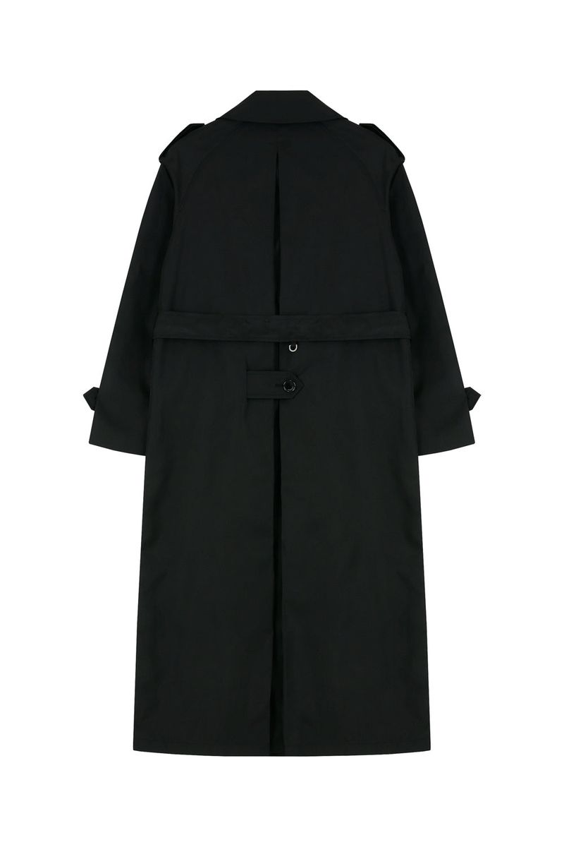 Throat Latch Trench Coat _ Black