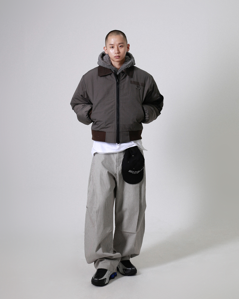 Curved stripe pants (Unisex)