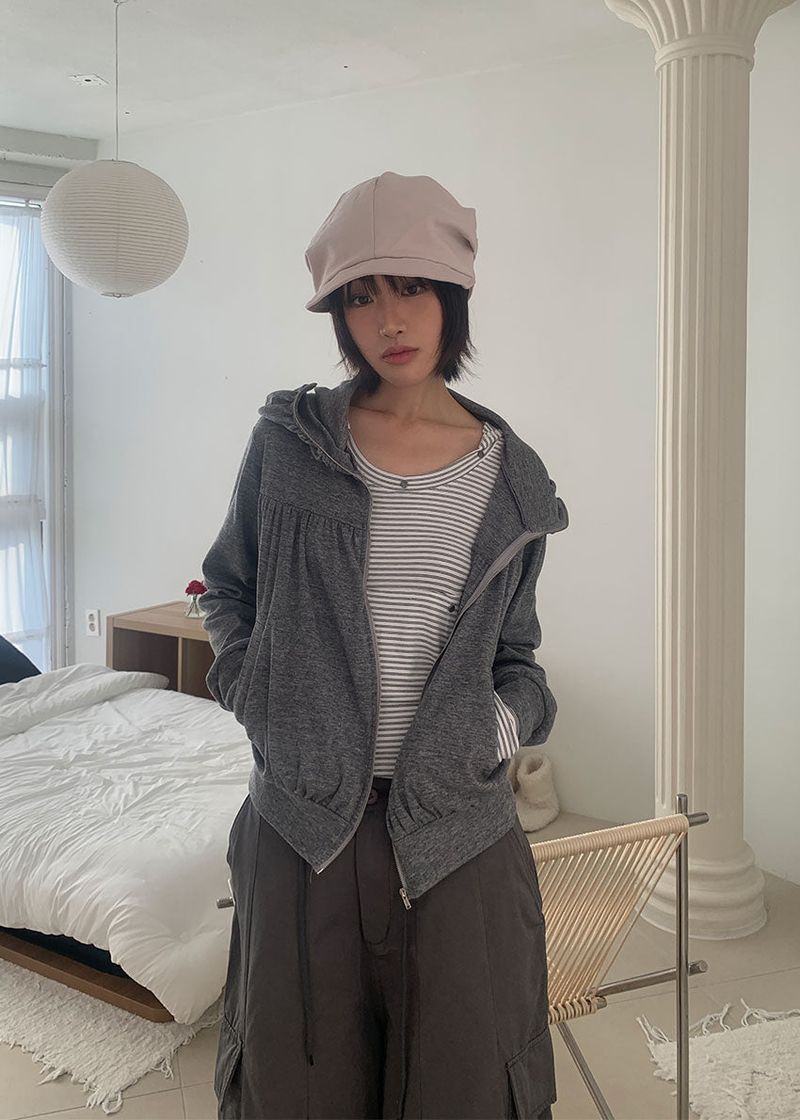RIVET STRIPE HOOD TEE