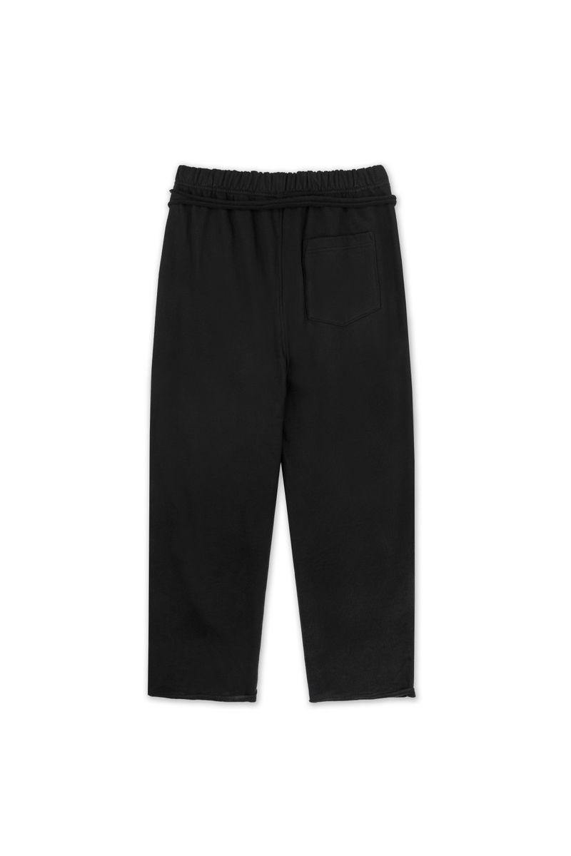 SHIRRING TIE SWEAT PANTS (BLACK)