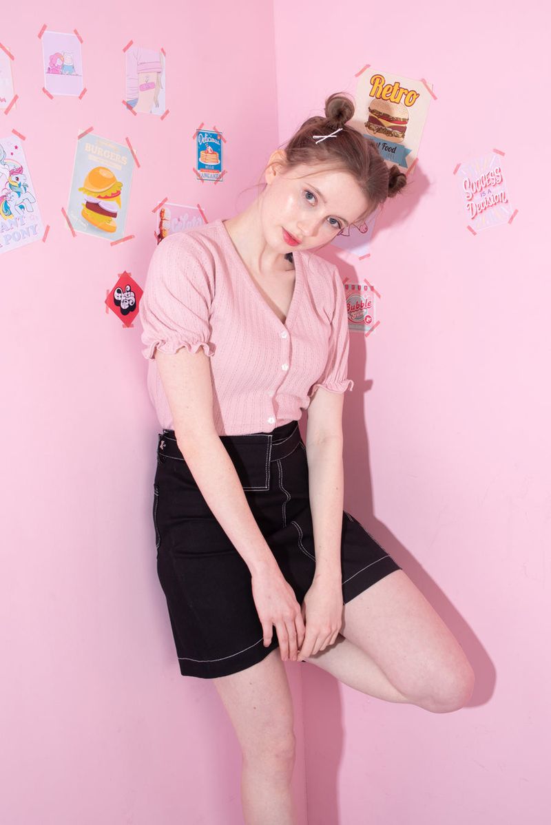 stitch belt skirt