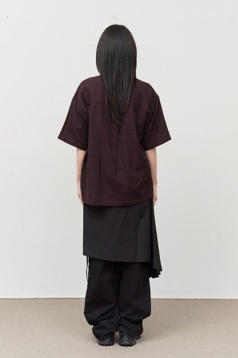 (W) Has Pleats Wrap Skirt