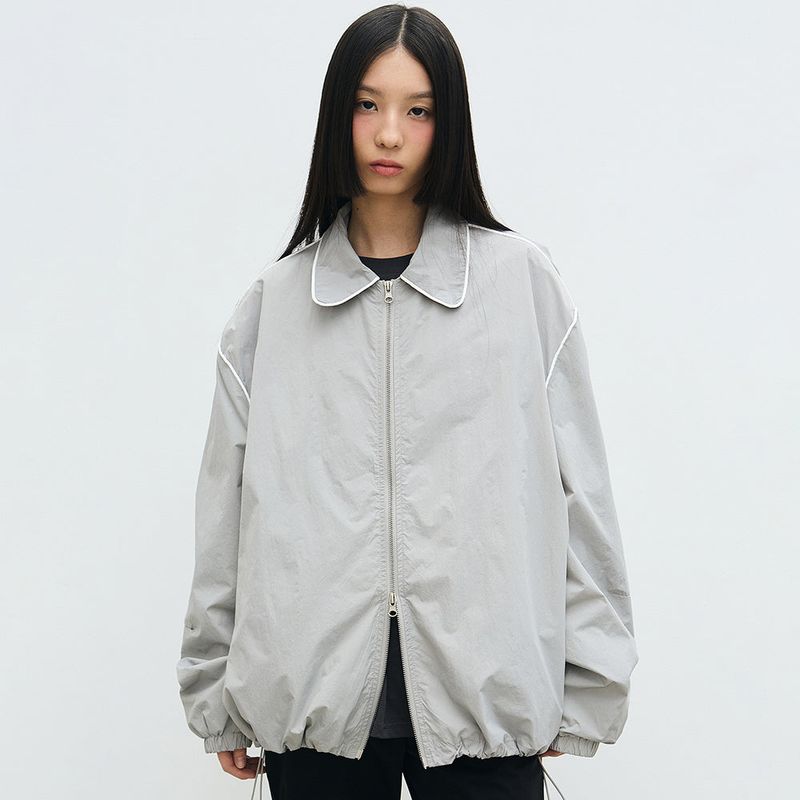 TWO WAY WINDBREAKER JACKET_BLACK