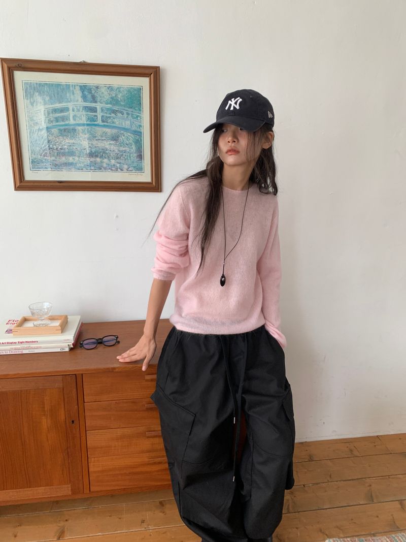 MOHAIR WHOLEGARMENT KNIT (3C)