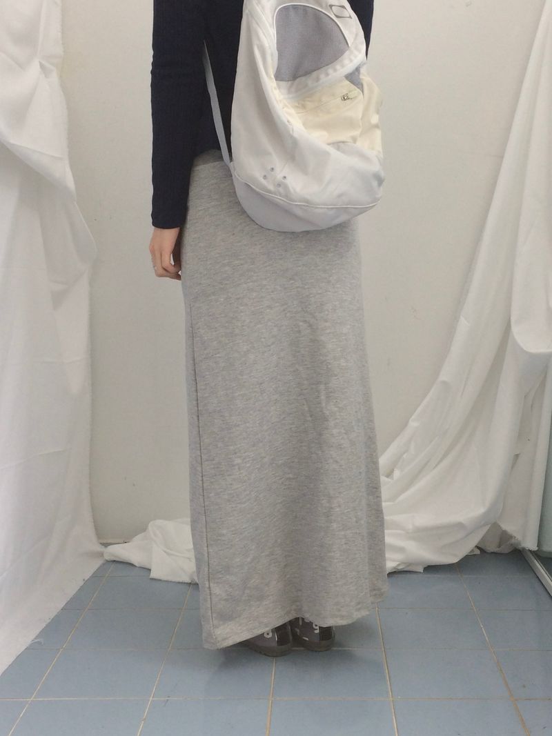 Slim Base String Long Skirt