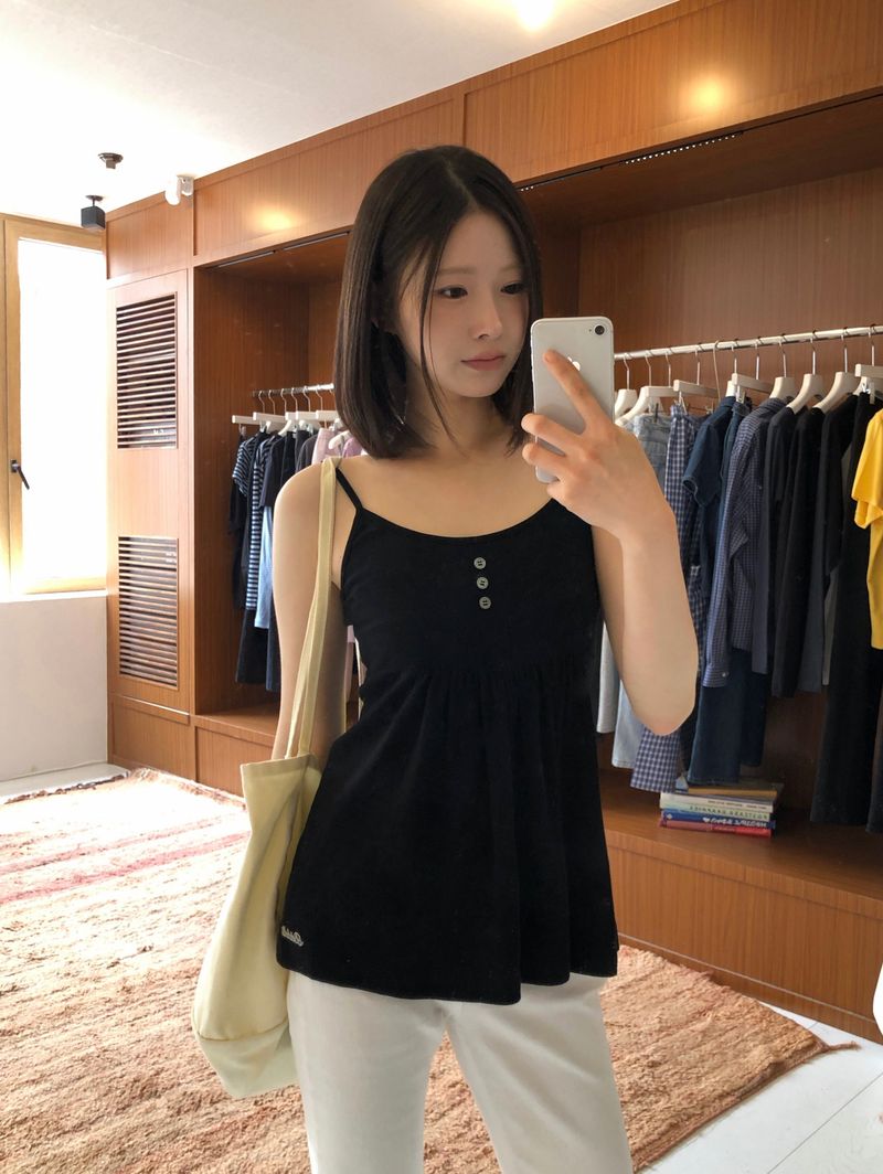 [ORIGINAL] Nev Shirred Ribbed Sleeveless