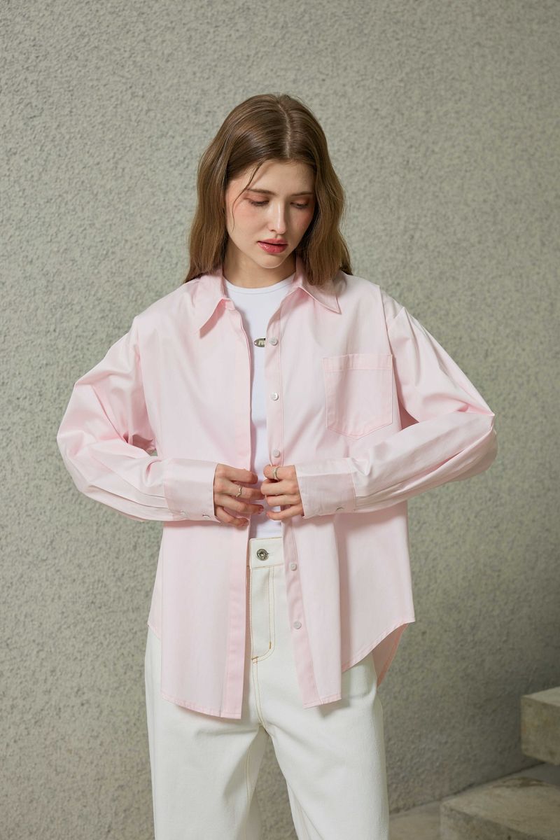 BRIGHT OVERSIZED SHIRT / PINK