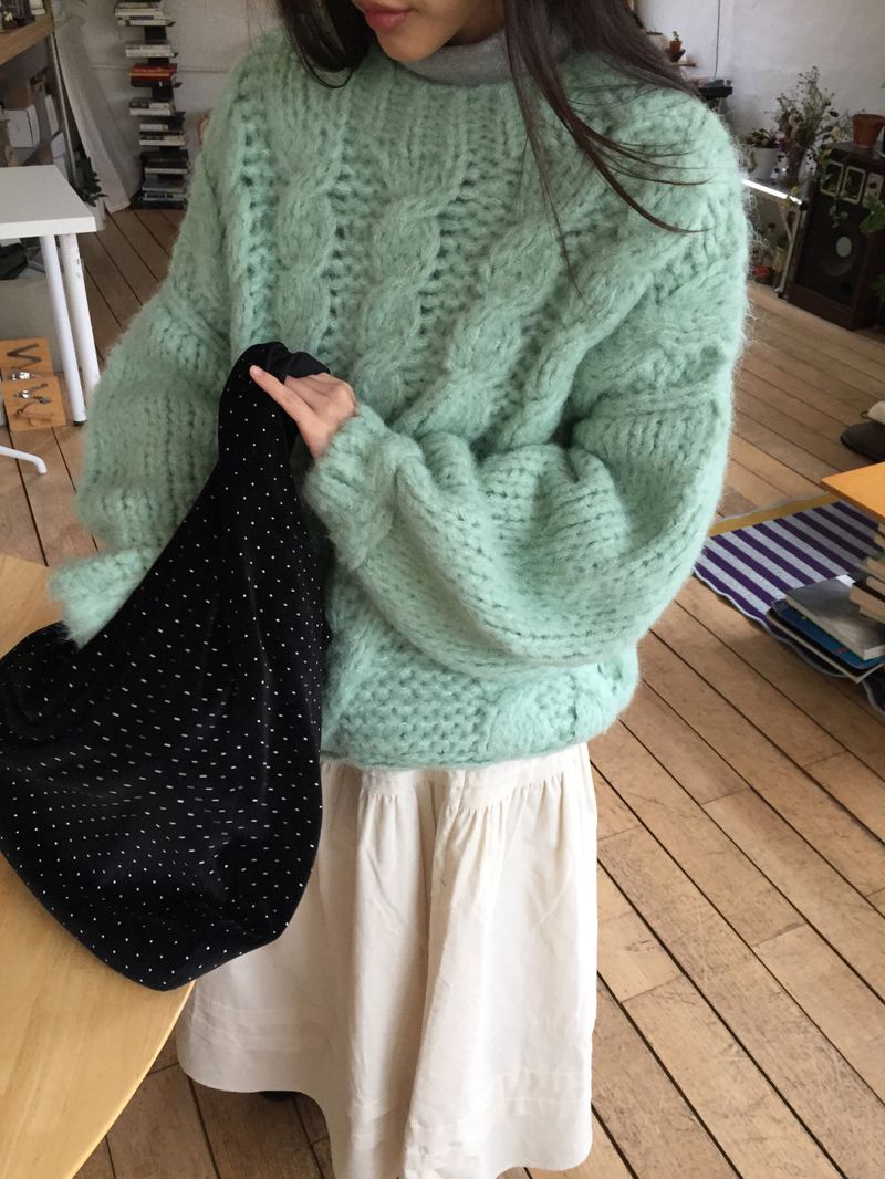Puff reversible dot bag (2color)