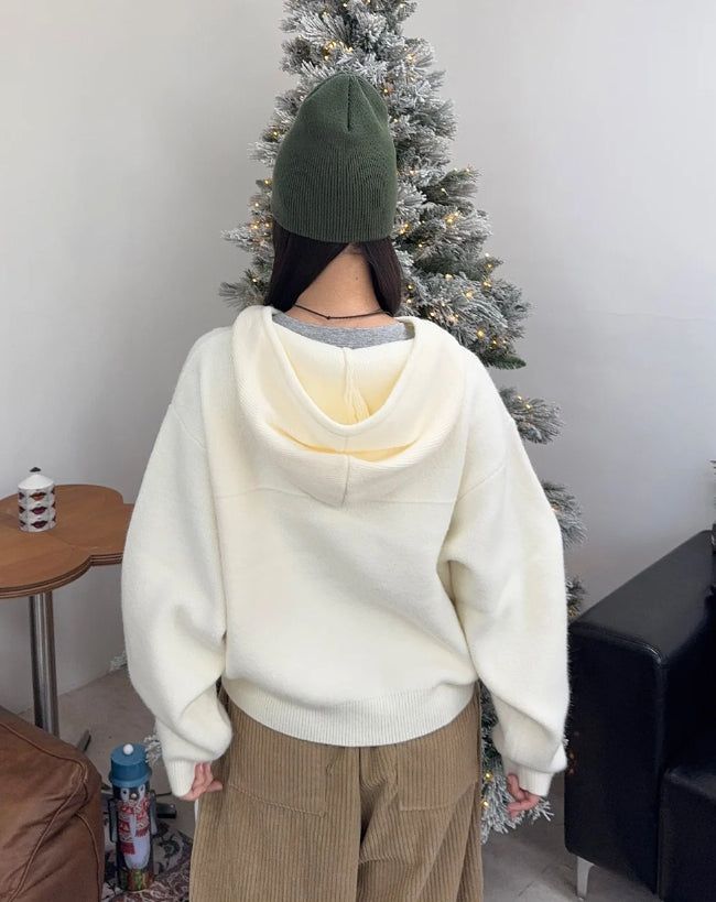 Diob Hooded Knit Zip-up