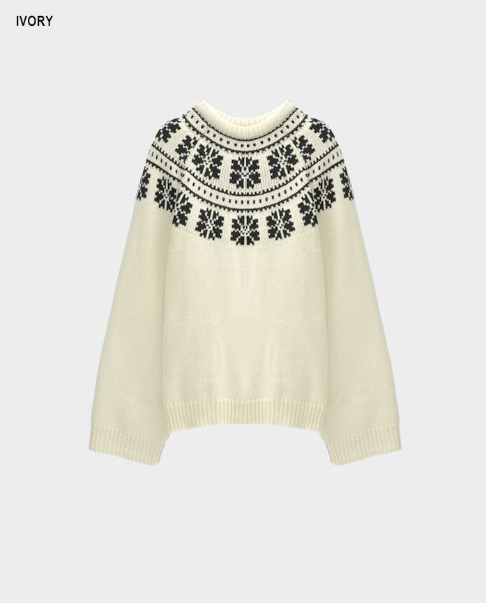 Nordic snow flake knit