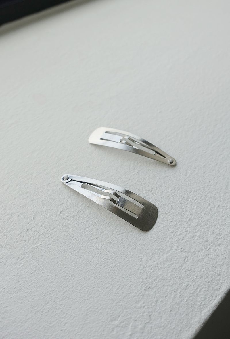 matt hair snaps - triangle (2pcs)