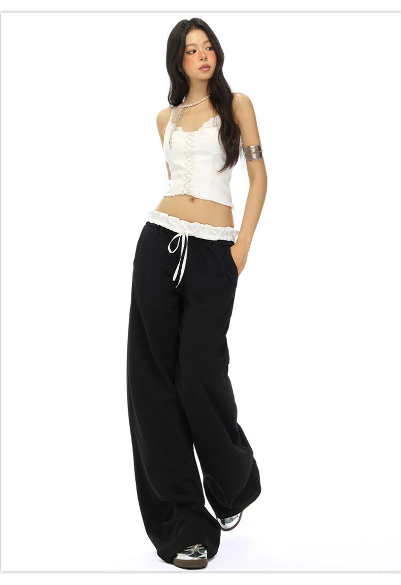 Double Waist Set-Up String Jogger Pants