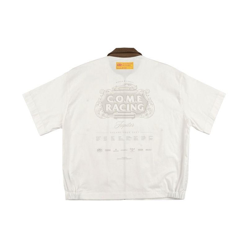 [UNISEX] C.O.M.E Mechanic Short Sleeve Work Jacket (White)