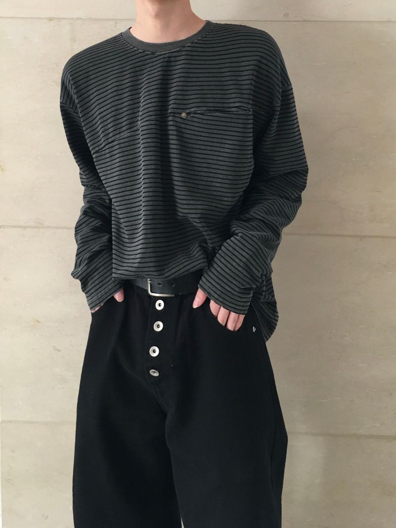 Zed Pigment Stripe Long Sleeve 3C