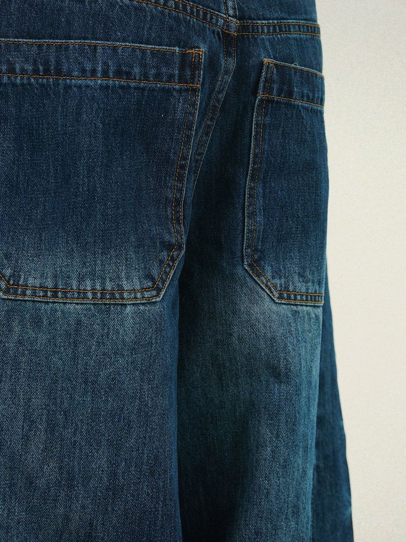 BD Side Button Balloon Denim Pants