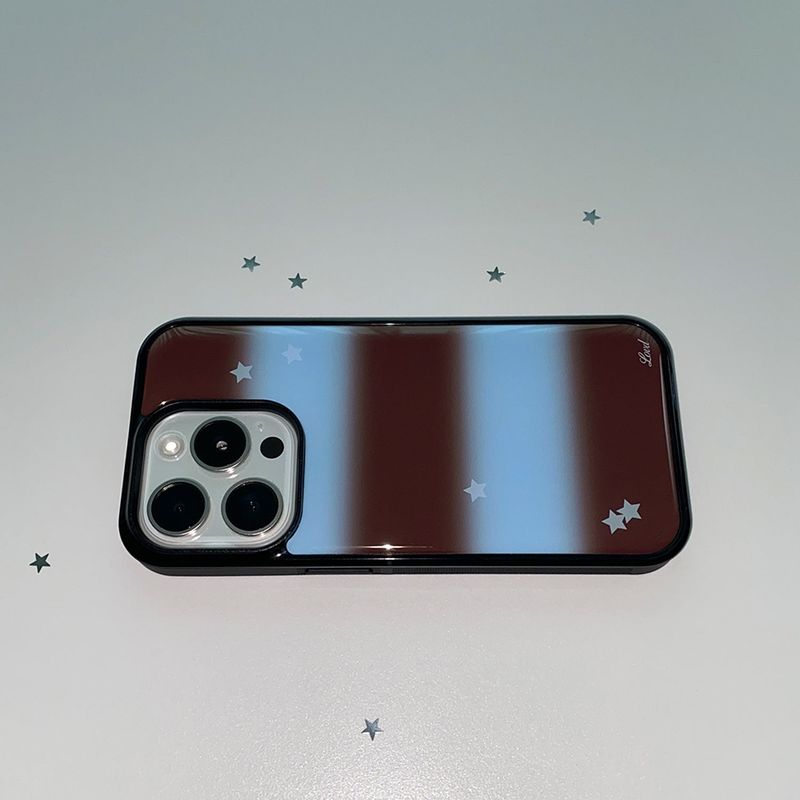 [MADE] STARRY SCOOP PHONE CASE BROWN (epoxy black bumper)