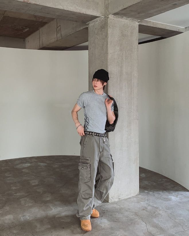 Berken Multi-Pocket Wide Cargo Pants