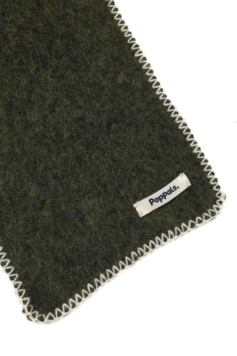 Stitch Wool Muffler [Khaki]