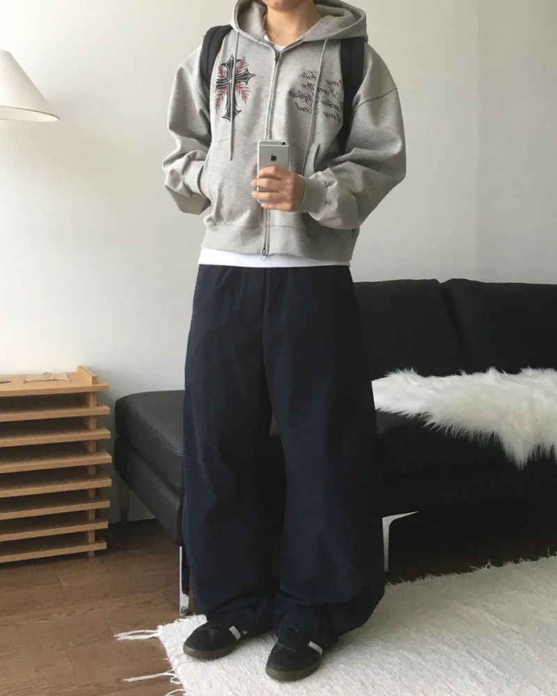 ノックスクロップボンデッドフーディージップアップ